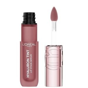 L'Oreal Paris Hyaluron Tint Lip Stain Serum, Long Lasting, Hydrating Lip Makeup Infused with Hyaluronic Acid, 635 Worth It Medium